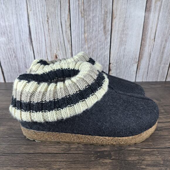 Haflinger Grizzly Felt Kristina Slipper Boot Charcoal Gray Women's Sz 6 EU 37 - Picture 3 of 10